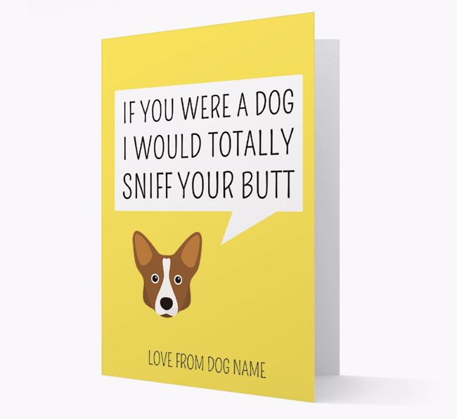 Personalized 'I'd Sniff Your Bum' Card